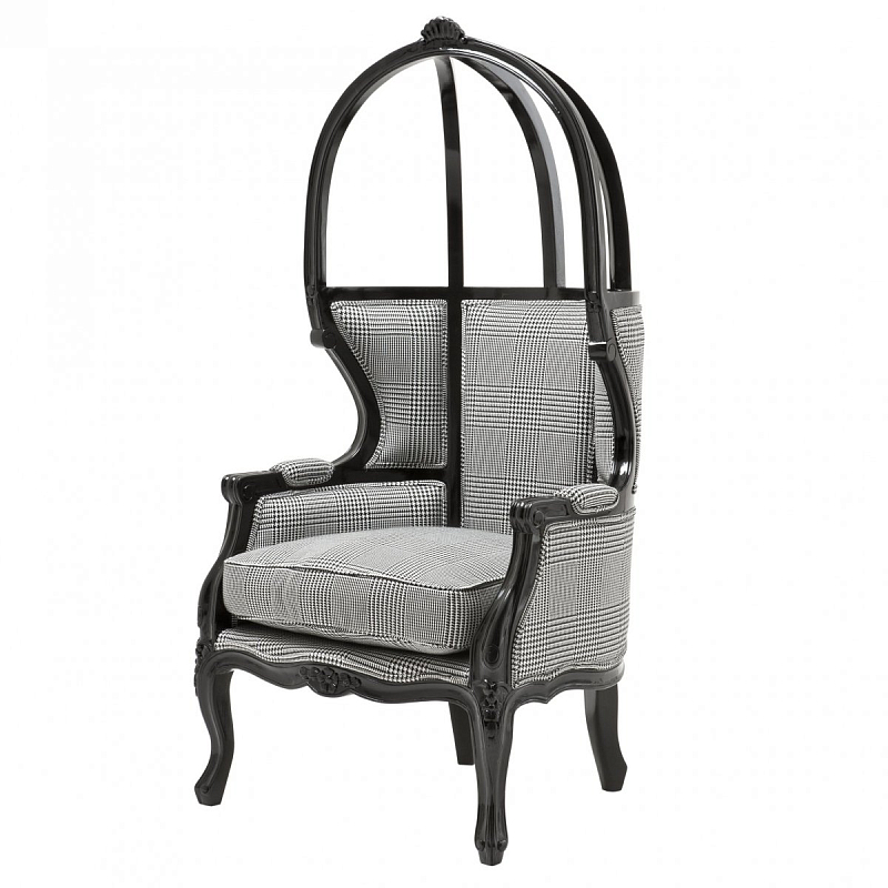 Кресло Eichholtz Chair Wellington Черный Черно-белый Кресло Eichholtz Chair Wellington Черный Черно-белый во Владивостоке | Loft Concept