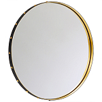 Зеркало овальное в металлической раме с кожаной отделкой Loft in Reflection варинант исполнения - 2 | Loft Concept во Владивостоке