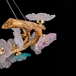 Люстра круглая на золотом каркасе с цветочным декором Miscellaneous herbs варинант исполнения - 4 | Loft Concept во Владивостоке