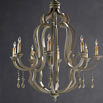 Люстра деревянная с подвесками Gray Curved Profile варинант исполнения - 2 | Loft Concept во Владивостоке