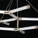 Люстра с геометрической конструкцией из вытянутых цилиндрических плафонов Hex Scaffold  варинант исполнения - 8 | Loft Concept во Владивостоке