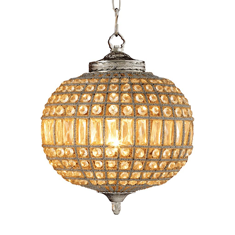 Люстра Chandelier Kasbah Oval S Nickel Прозрачное Стекло Никель Люстра Chandelier Kasbah Oval S Nickel Прозрачное Стекло Никель во Владивостоке | Loft Concept