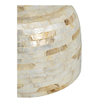 Приставной столик с мозаичным рисунком из раковин устриц Bone Inlay варинант исполнения - 3 | Loft Concept во Владивостоке