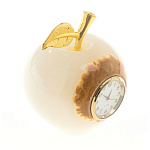 Часы настольные в виде яблока из натурального камня Оникс Stone Clock варинант исполнения - 6 | Loft Concept во Владивостоке