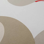 Подушка декоративная хлопковая бежевого цвета с абстрактным принтом Elysian Flow Sand варинант исполнения - 3 | Loft Concept во Владивостоке