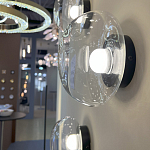 Бра с куполообразным плафоном и черным металлическим основанием Flos Wireline Lighting варинант исполнения - 2 | Loft Concept во Владивостоке