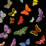 Картина ручная вышивка бисером Бабочки Butterflies and Light Bulb варинант исполнения - 4 | Loft Concept во Владивостоке