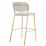 Стул барный широкой полукруглой спинкой на золотистых ножках Chair Smooth Shapes варинант исполнения - 3 | Loft Concept во Владивостоке