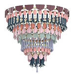 Люстра круглая с декором из разноцветных элементов в виде листьев Changing Seasons варинант исполнения - 1 | Loft Concept во Владивостоке