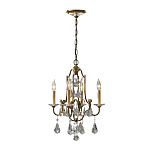 Люстра с 4-мя лампами и стеклянными подвесками в классическом стиле Feiss варинант исполнения - 2 | Loft Concept во Владивостоке