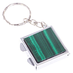 Зеркало брелок складное двухстороннее из натурального камня Малахит Stone Mirrors варинант исполнения - 4 | Loft Concept во Владивостоке