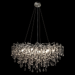 Люстра подвесная с прозрачными стеклянными подвесками в форме капель Диаметр 80 см Droplet Chandelier варинант исполнения - 3 | Loft Concept во Владивостоке