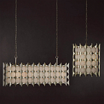 Подвесной светильник в форме цилиндра с фактурным серебряным каркасом и тканевым абажуром Silver Honeycomb варинант исполнения - 3 | Loft Concept во Владивостоке