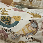 Чехол на подушку с кисточками и вышивкой птиц Ethnic mix Birds Rect варинант исполнения - 7 | Loft Concept во Владивостоке