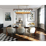 Люстра овальная с каскадом из разноцветных круглых подвесов Key Lustar варинант исполнения - 2 | Loft Concept во Владивостоке