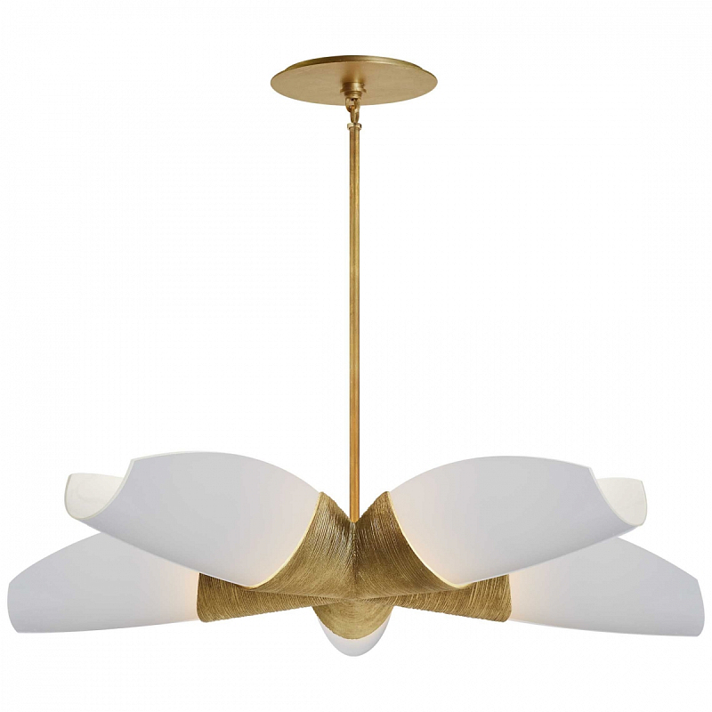 Люстра UTOPIA MEDIUM 5 ARM CHANDELIER Золотой Белый во Владивостоке | Loft Concept 