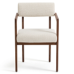 Кресло обеденное Alcove White Boucle из массива ореха варинант исполнения - 2 | Loft Concept во Владивостоке