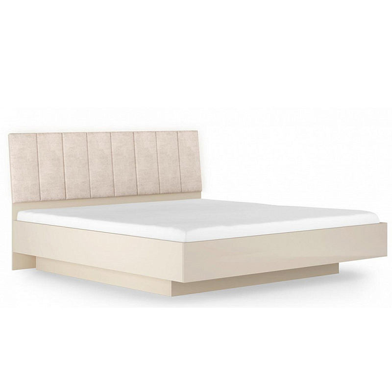 Кровать двуспальная с подъёмным основанием Satin Furniture 2 Бежево-серый Кровать двуспальная с подъёмным основанием Satin Furniture 2 Бежево-серый во Владивостоке | Loft Concept