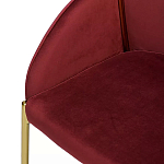 Стул бордовый на золотистых ножках Burgundy Chair варинант исполнения - 6 | Loft Concept во Владивостоке