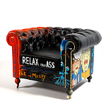 Кресло "Умный Умник" Rick and Morty graffiti chair натуральная кожа  варинант исполнения - 1 | Loft Concept во Владивостоке