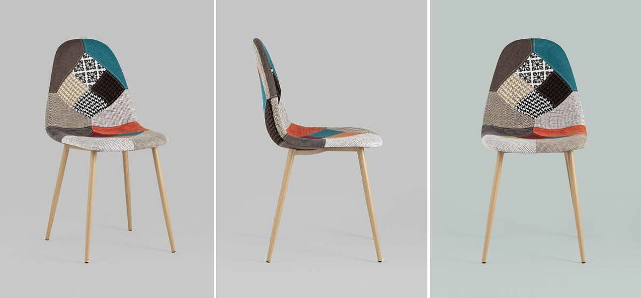 Стул Archie Chair Разноцветный Печворк Стул Archie Chair Разноцветный Печворк - Loft-Concept во Владивостоке