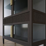 Витрина Primo со стеклянными фасадами и 2 ящиками Темный орех варинант исполнения - 2 | Loft Concept во Владивостоке