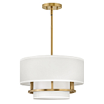 Потолочный светильник с двухслойным белым текстильным абажуром Hinkley варинант исполнения - 15 | Loft Concept во Владивостоке