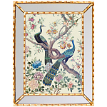 Постер в зеркальной раме в стиле шинуазри Chinoiserie Imperial Garden Peacocks on a Tree Poster варинант исполнения - 1 | Loft Concept во Владивостоке