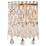 Люстра круглая с хрустальными подвесками на золотистом каркасе Roul Crystal Light варинант исполнения - 10 | Loft Concept во Владивостоке