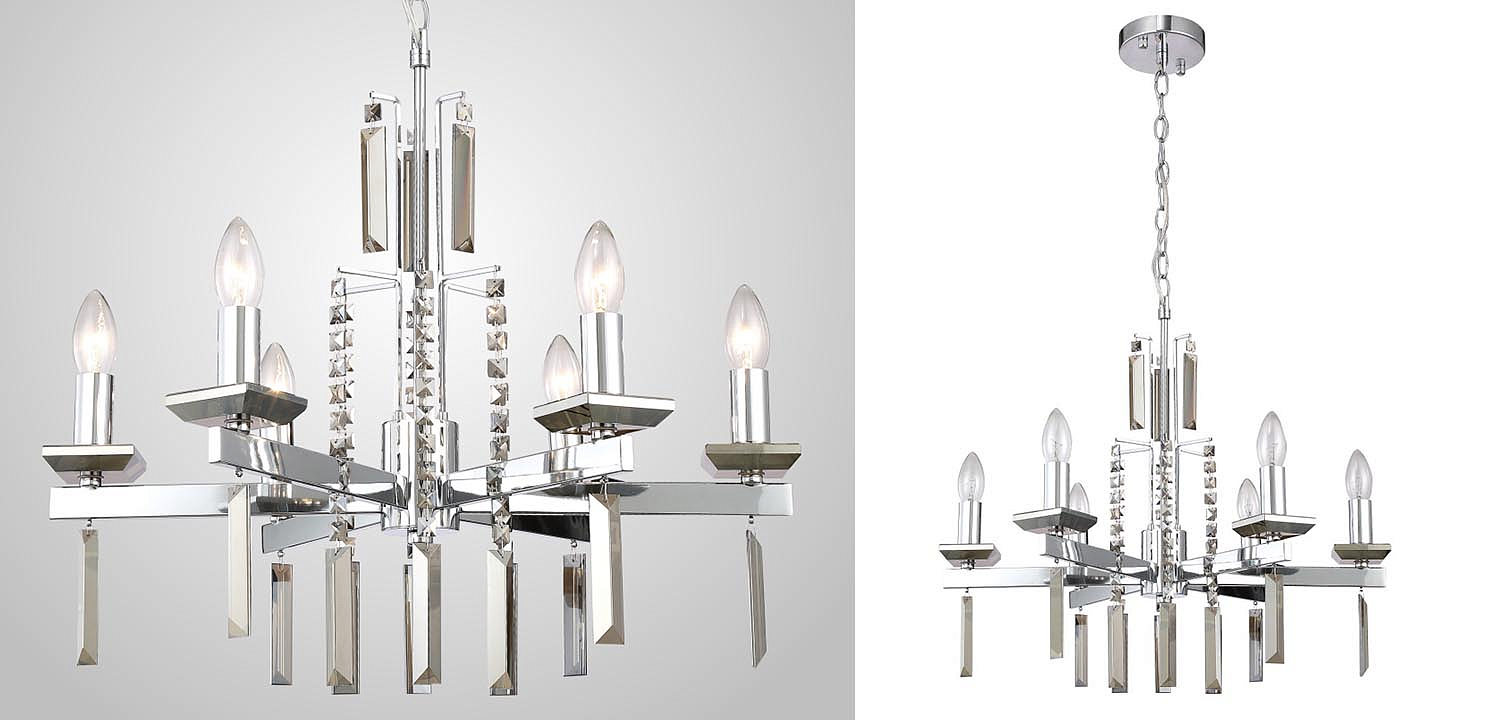 Люстра Vivien Crystal Chrome Chandelier 6 Люстра Vivien Crystal Chrome Chandelier 6 - Loft-Concept во Владивостоке