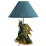 Настольная лампа с абажуром Дракон Green Dragon Синий абажур варинант исполнения - 4 | Loft Concept во Владивостоке