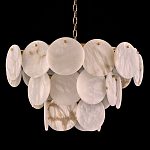 Люстра трехъярусная с подвесками из округлых элементов Cryptocrystalline Stone варинант исполнения - 1 | Loft Concept во Владивостоке