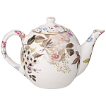 Чайный сервиз из фарфора белый с рисунком цветов на 6 персон 14 предметов Garden Whisper Porcelain Set  варинант исполнения - 2 | Loft Concept во Владивостоке