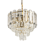 Люстра многоярусная с овальными прозрачными подвесками 36 см Harmonica варинант исполнения - 1 | Loft Concept во Владивостоке