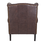 Кресло из натуральной кожи на 4-х деревянных ножках из массива бука Thomas Armchair brown варинант исполнения - 3 | Loft Concept во Владивостоке