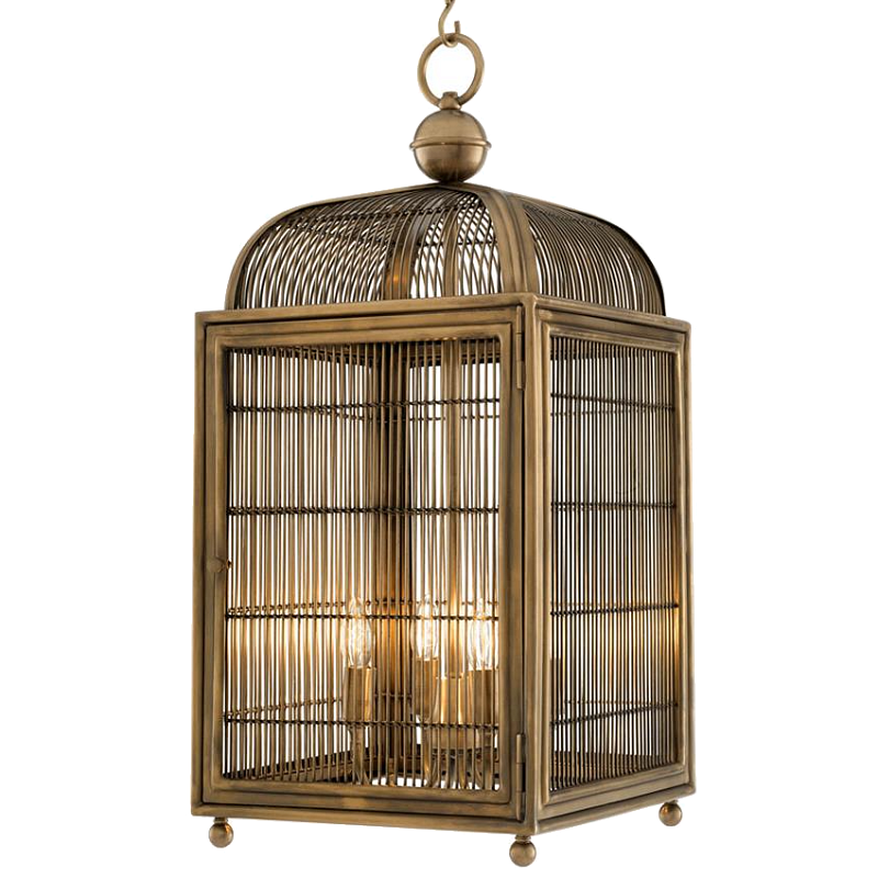 Люстра Lantern Falcon Латунь Античная полированная Люстра Lantern Falcon Латунь Античная полированная во Владивостоке | Loft Concept
