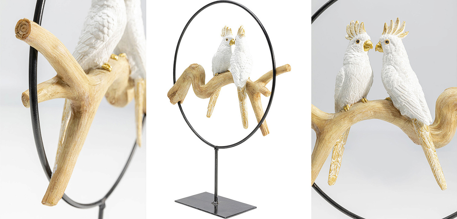 Статуэтка White Parrots in a ring Статуэтка White Parrots in a ring - Loft-Concept во Владивостоке