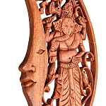 Панно из дерева Ганеша и месяц Panel With Animals варинант исполнения - 3 | Loft Concept во Владивостоке