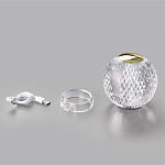 Настольная лампа с прозрачным шарообразным плафоном на цилиндрической подставке Crystal Globule варинант исполнения - 3 | Loft Concept во Владивостоке