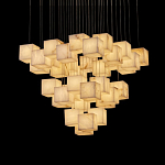 Люстра подвесная с квадратными плафонами из натурального камня Glowing Spheres варинант исполнения - 6 | Loft Concept во Владивостоке