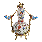 Ваза из фарфора с птицами и цветочной росписью Garden of Eden варинант исполнения - 2 | Loft Concept во Владивостоке