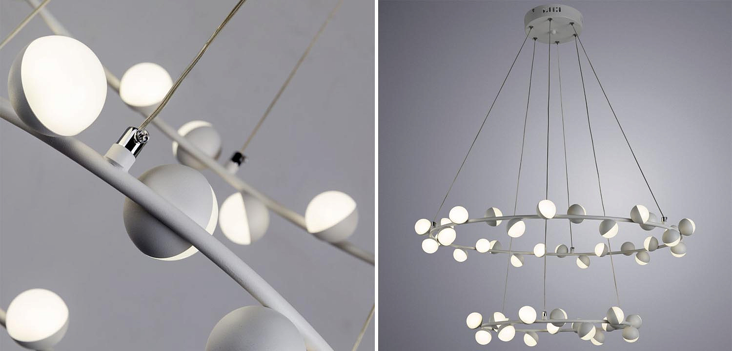Люстра Vilelme Chandelier white double Люстра Vilelme Chandelier white double - Loft-Concept во Владивостоке