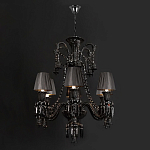 Люстра подвесная с плиссированными абажурами и множеством подвесок черного цвета Диаметр 62 см Lustre Reverie варинант исполнения - 2 | Loft Concept во Владивостоке