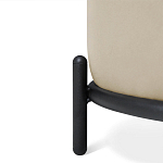 Банкетка овальная бежевый велюр на 4-х металлических ножках черного цвета SANJAY варинант исполнения - 4 | Loft Concept во Владивостоке