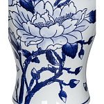 Ваза с бело-синей росписью и изображением цветов Blue & White Ornament варинант исполнения - 1 | Loft Concept во Владивостоке