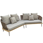 Диван садовый угловой Counter серый варинант исполнения - 1 | Loft Concept во Владивостоке