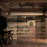 Обои ручная роспись The Art of Learning and Steps for the Flowers by Teo Yang Special Colourway on purple painted Xuan paper варинант исполнения - 1 | Loft Concept во Владивостоке