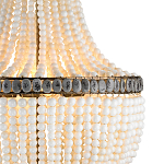 Люстра каплевидной формы декорированная нитями стеклянных бусин молочного цвета Bead threads варинант исполнения - 1 | Loft Concept во Владивостоке