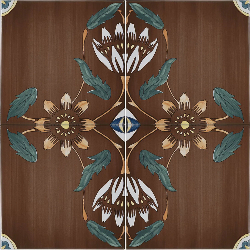 Плитка с узором Васильки 2 Мульти во Владивостоке | Loft Concept 