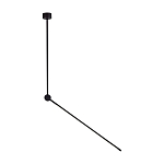 Потолочный светильник черного цвета с поворотным вытянутым плафоном Trumpet tube варинант исполнения - 1 | Loft Concept во Владивостоке